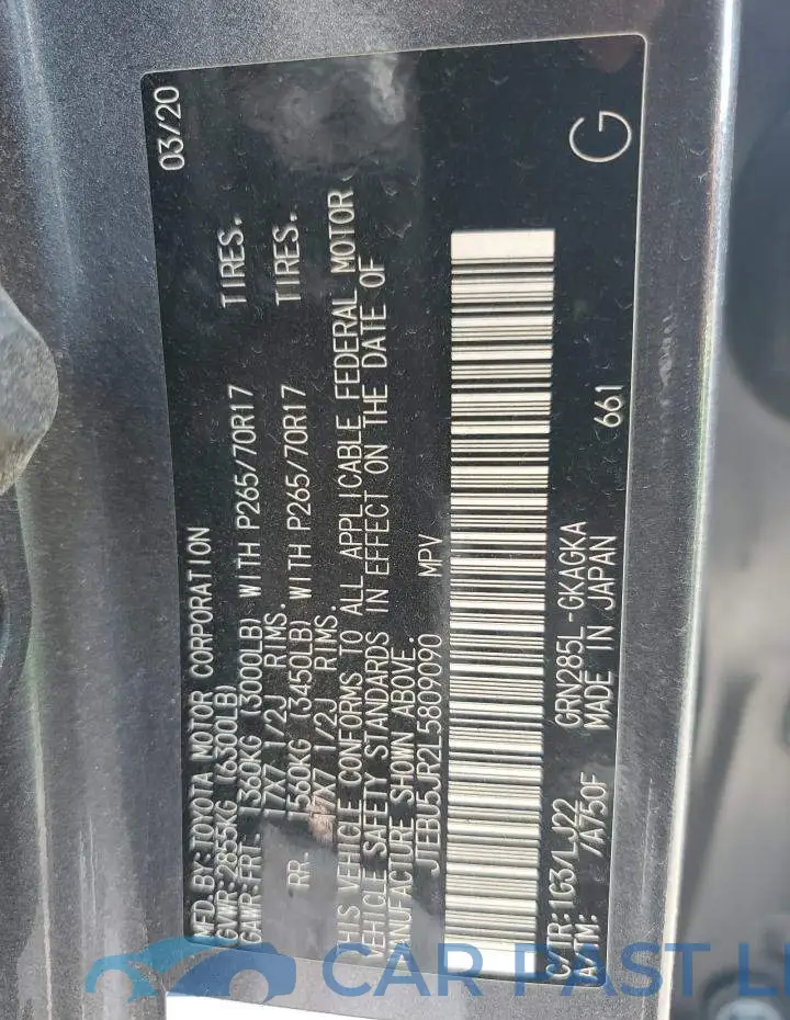 JTEBU5JR2L5809090# 14