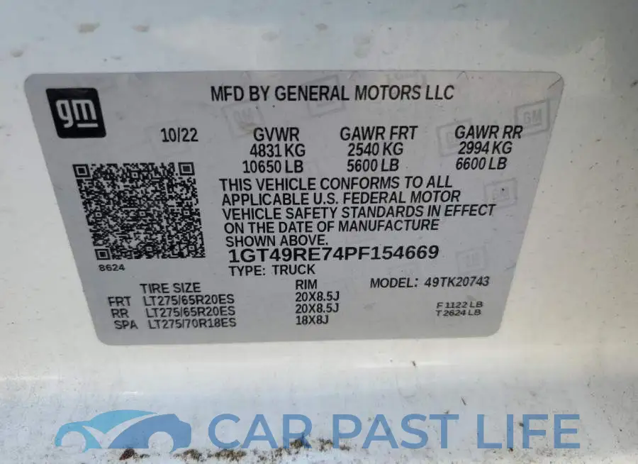 1GT49RE74PF154669# 12