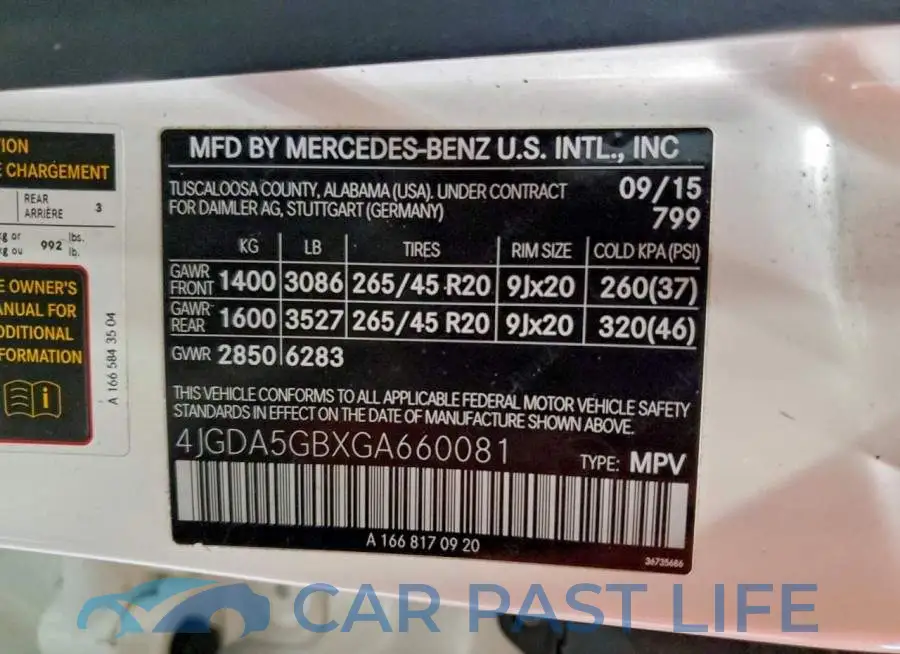 4JGDA5GBXGA660081# 13