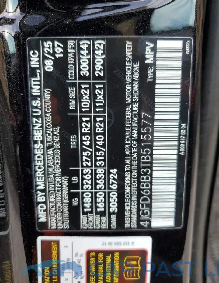4JGFD6BB3TB515577# 12