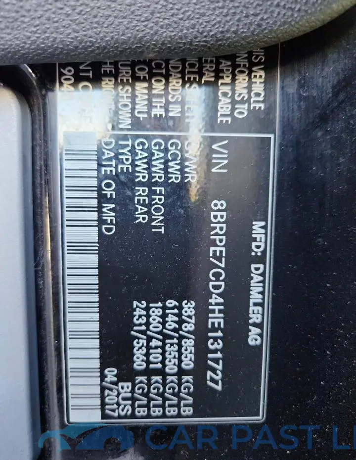 8BRPE7CD4HE131727# 13