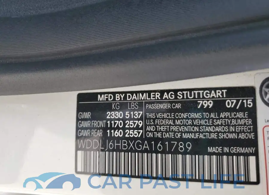 WDDLJ6HBXGA161789# 12