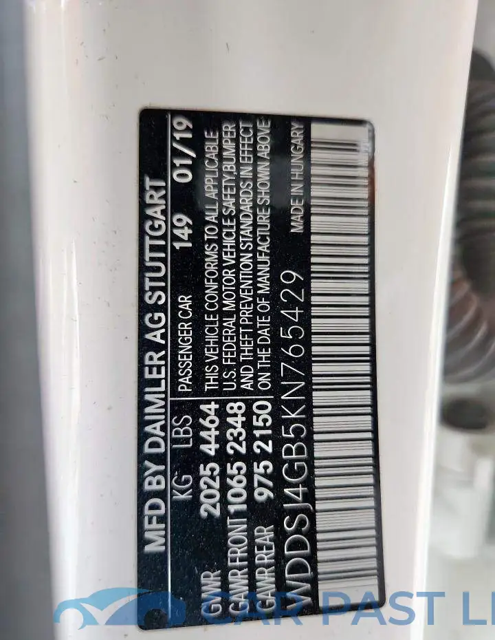 WDDSJ4GB5KN765429# 13