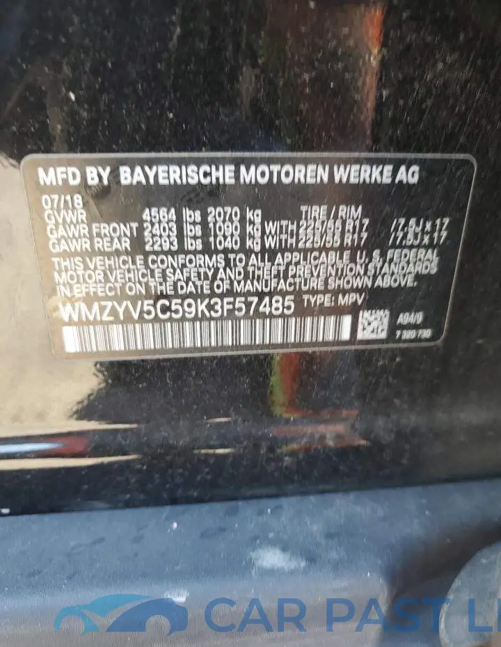 WMZYV5C59K3F57485# 13