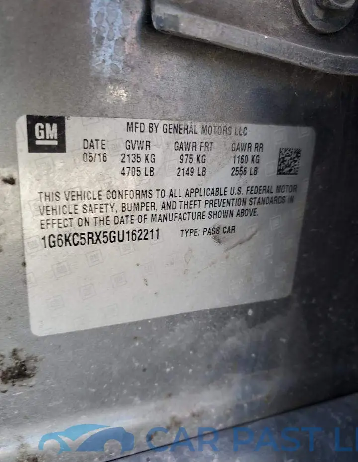 1G6KC5RX5GU162211# 13