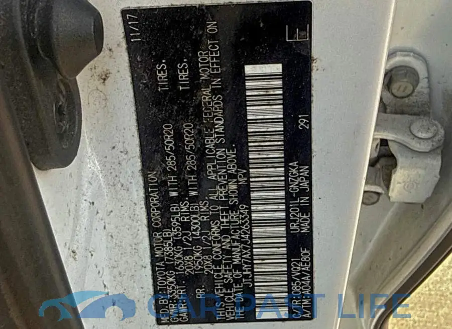 JTJHY7AX7J4263349# 10
