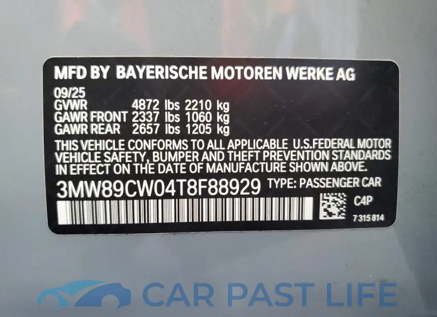 3MW89CW04T8F88929# 12