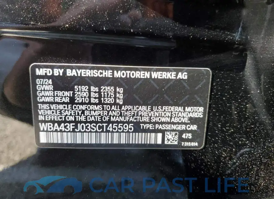 WBA43FJ03SCT45595# 10