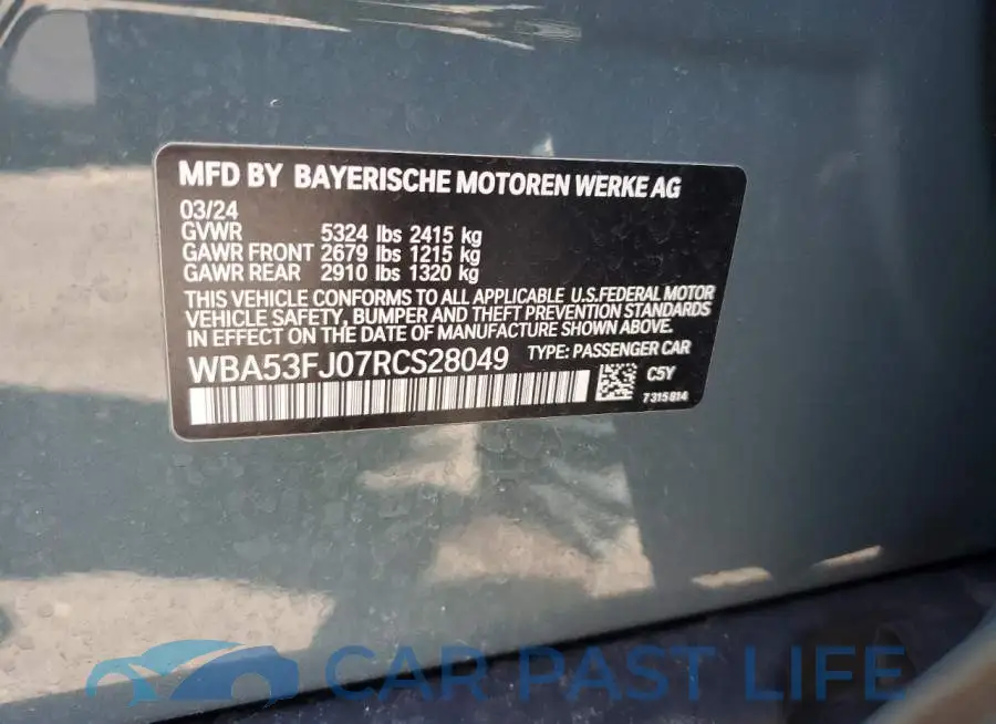 WBA53FJ07RCS28049# 12