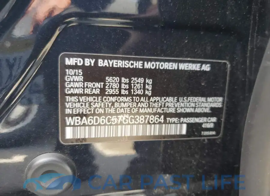 WBA6D6C57GG387864# 12