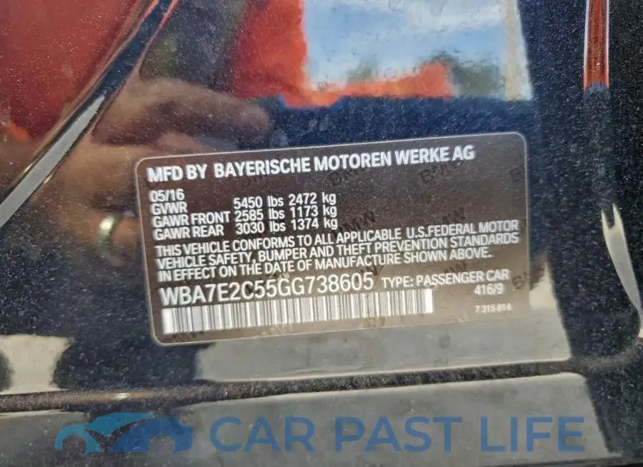 WBA7E2C55GG738605# 12