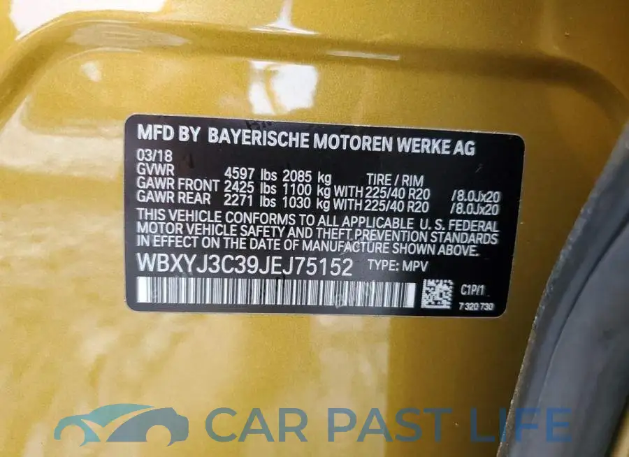 WBXYJ3C39JEJ75152# 12