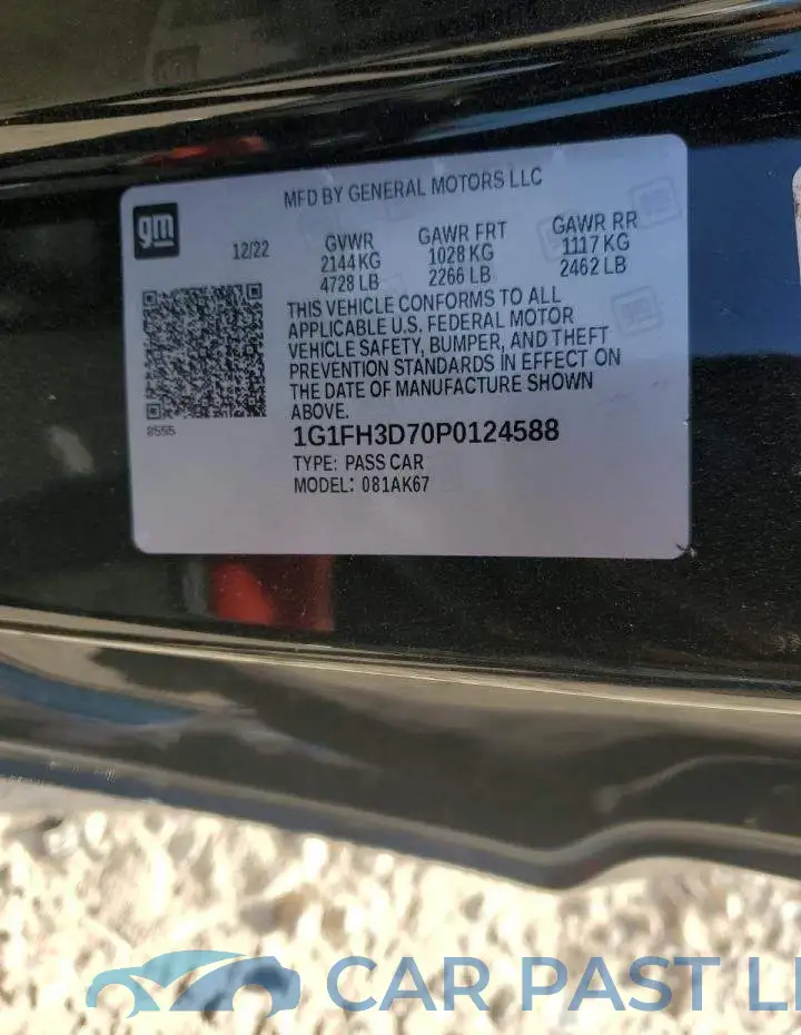 1G1FH3D70P0124588# 12
