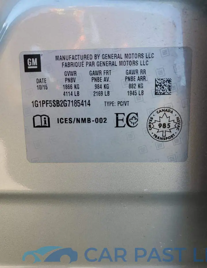 1G1PF5SB2G7185414# 13