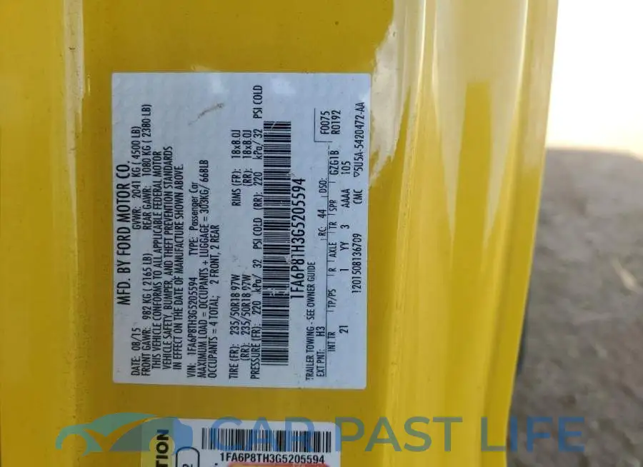 1FA6P8TH3G5205594# 13