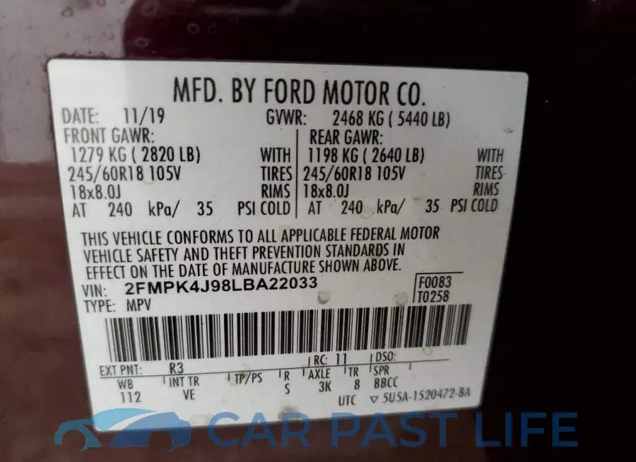 2FMPK4J98LBA22033# 13