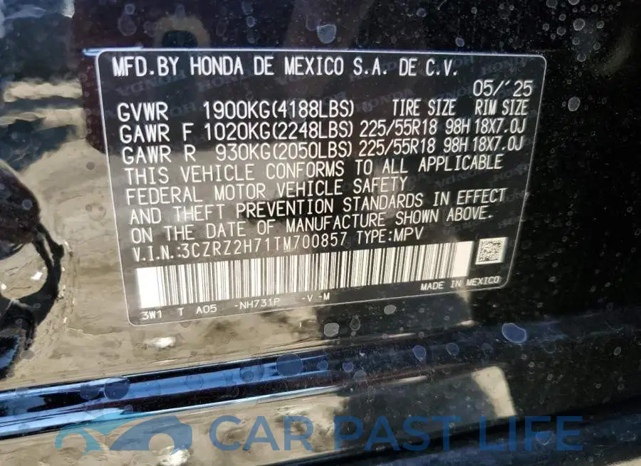 3CZRZ2H71TM700857# 13