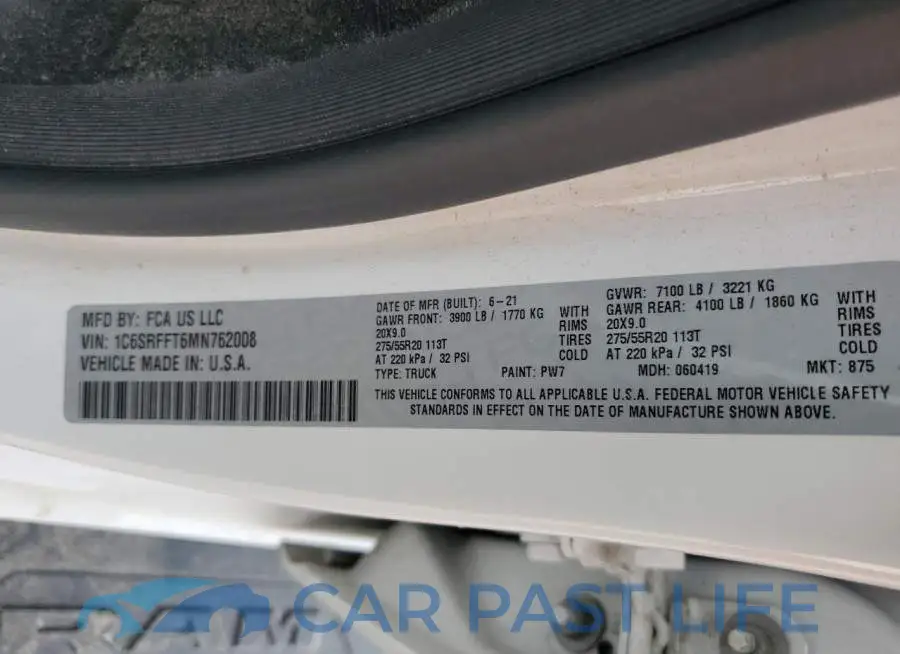 1C6SRFFT6MN762008# 12