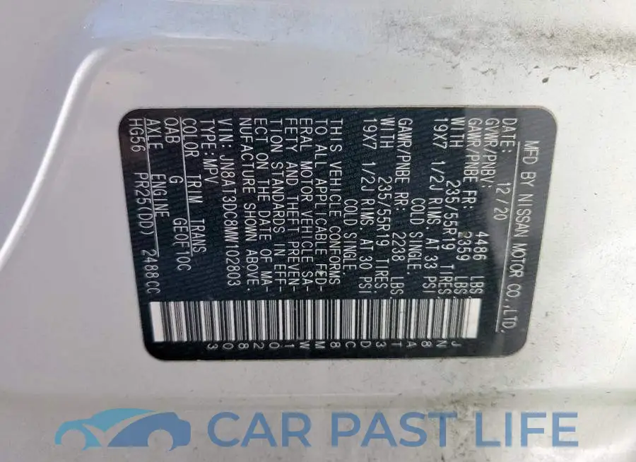 JN8AT3DC8MW102803# 13