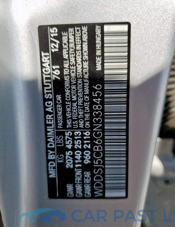 WDDSJ5CB6GN338456# 13