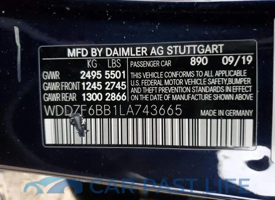 WDDZF6BB1LA743665# 12