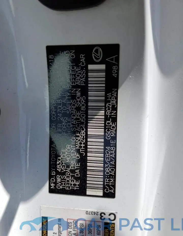 JTHHZ5BC4J5018095# 12