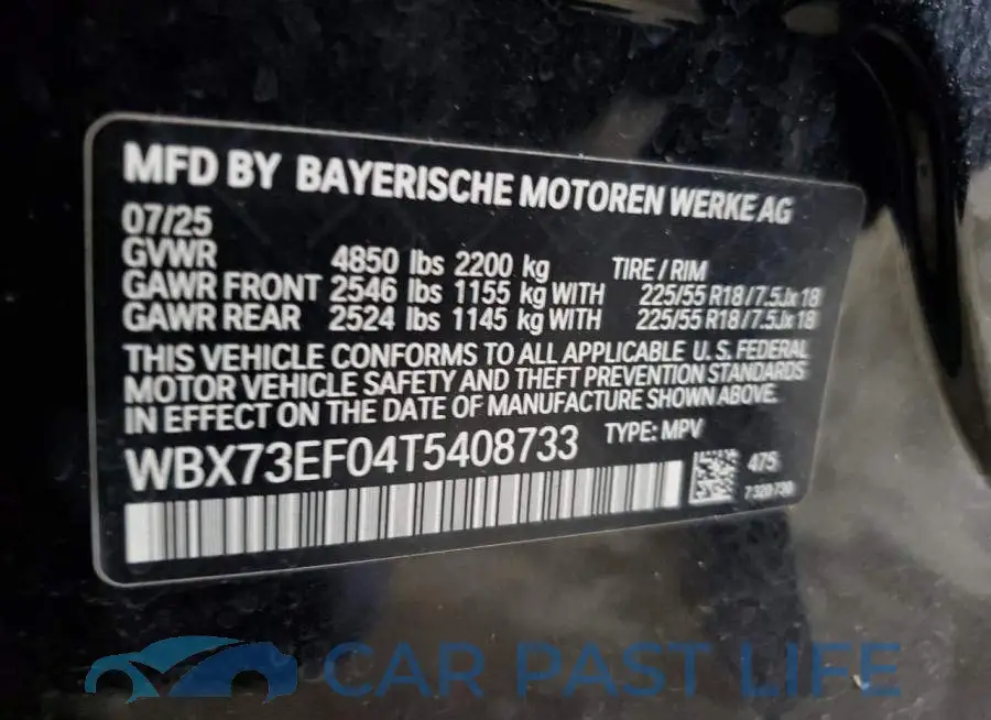 WBX73EF04T5408733# 13