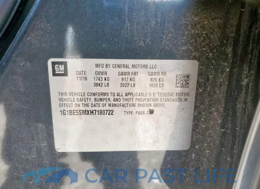 1G1BE5SMXH7180722# 12