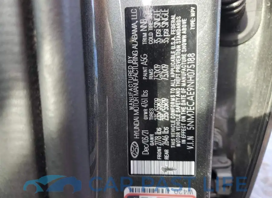 5NMJECAE9NH075188# 12