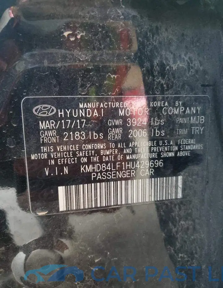 KMHD84LF1HU429696# 12