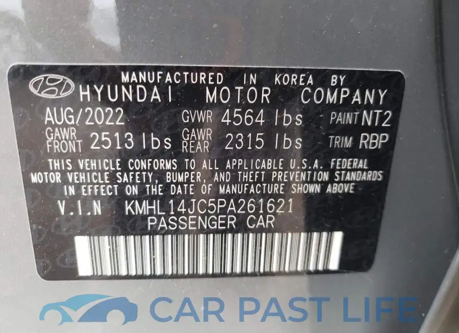 KMHL14JC5PA261621# 13