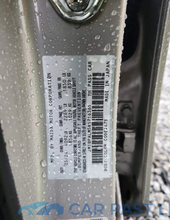 JM1BPALM5R1716361# 12