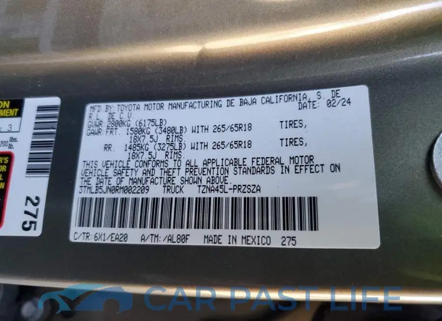 3TMLB5JN0RM002209# 12
