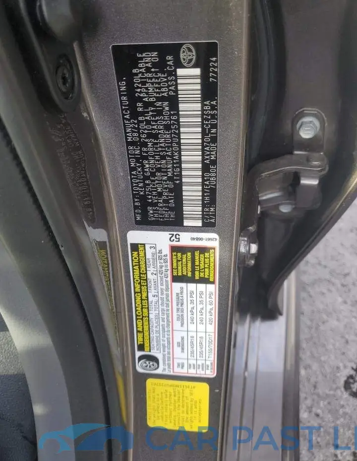 4T1G11AK0PU725761# 13
