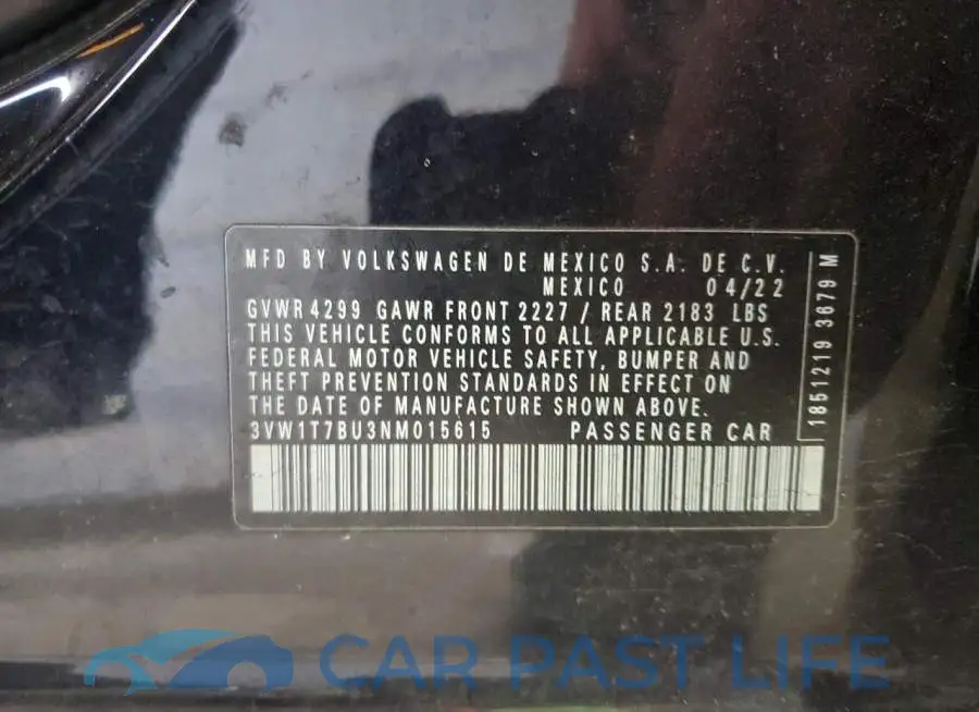 3VW1T7BU3NM015615# 12