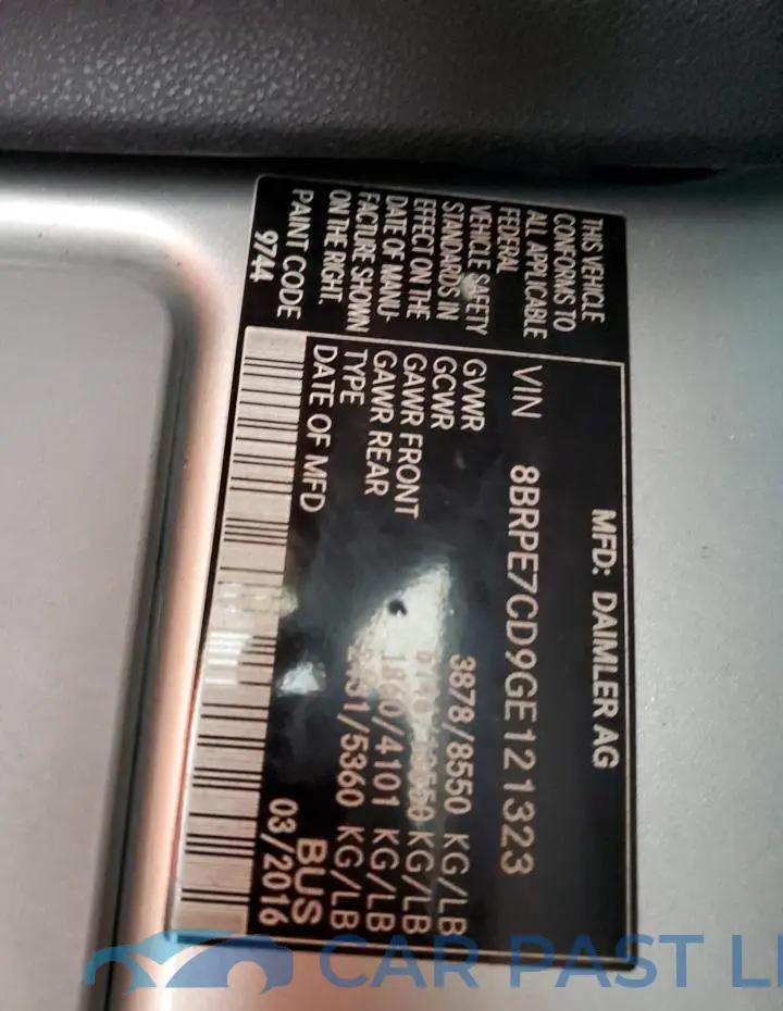 8BRPE7CD9GE121323# 12