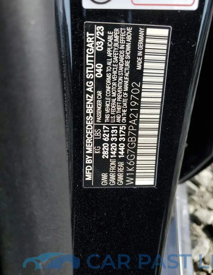 W1K6G7GB7PA219702# 12