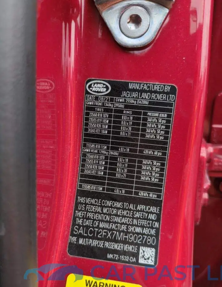 SALCT2FX7MH902780# 13