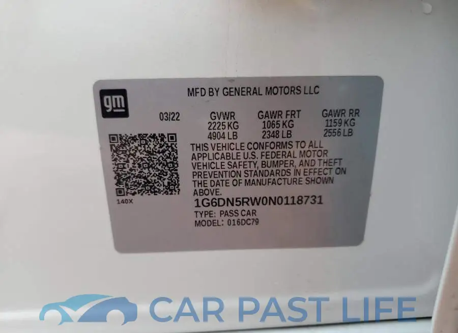 1G6DN5RW0N0118731# 12