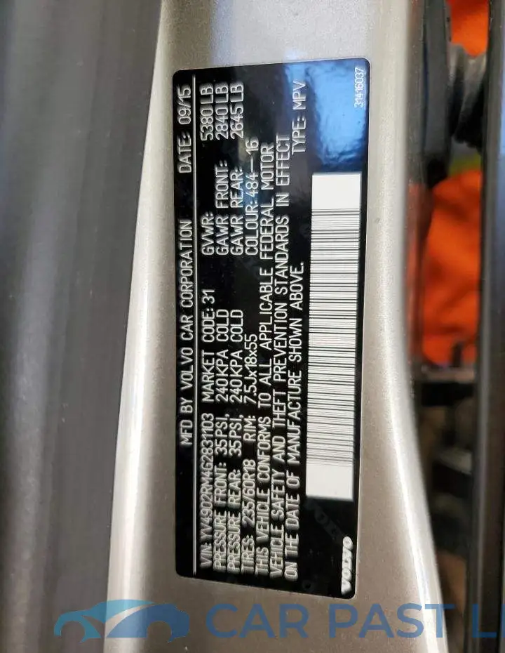 YV4902RM4G2831103# 13