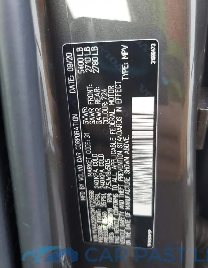 YV4A22RK2M1723568# 13