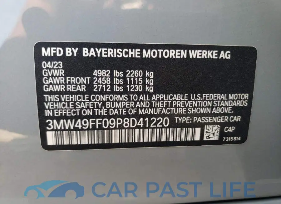 3MW49FF09P8D41220# 12