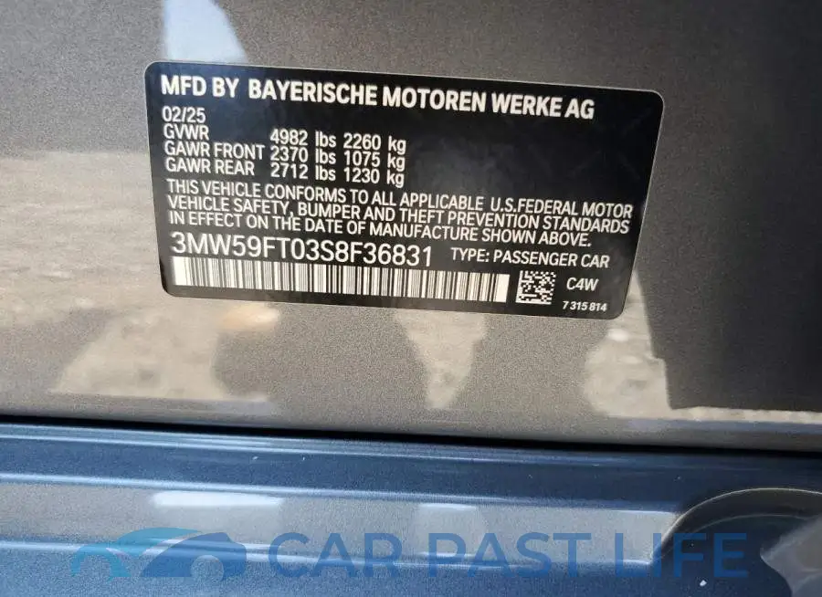 3MW59FT03S8F36831# 12