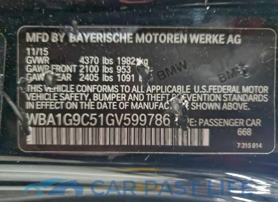 WBA1G9C51GV599786# 12