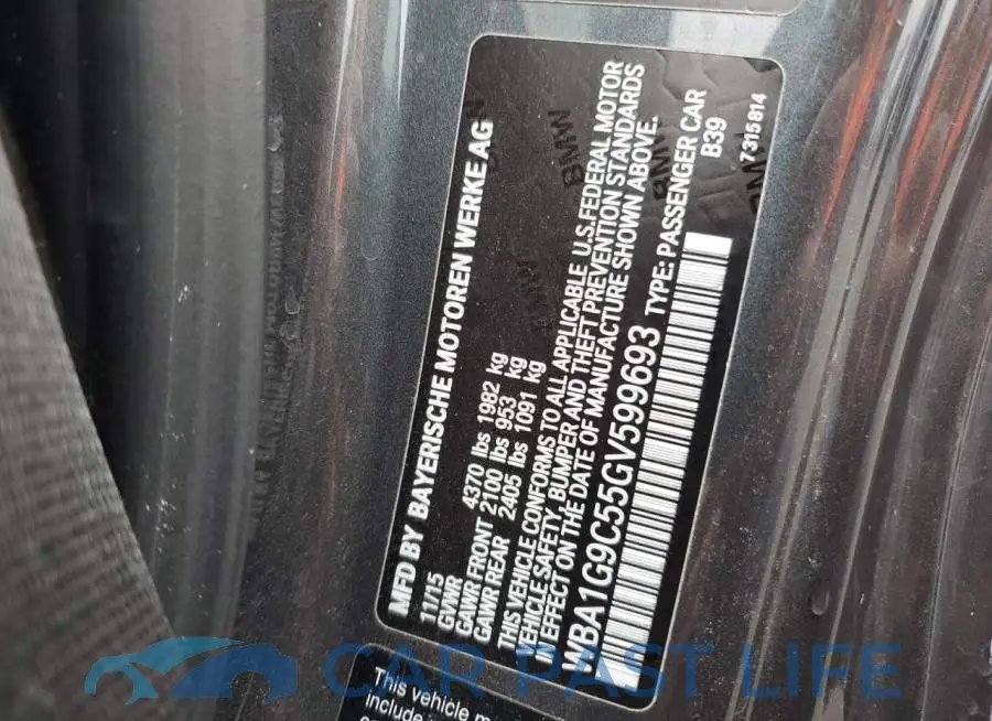 WBA1G9C55GV599693# 12