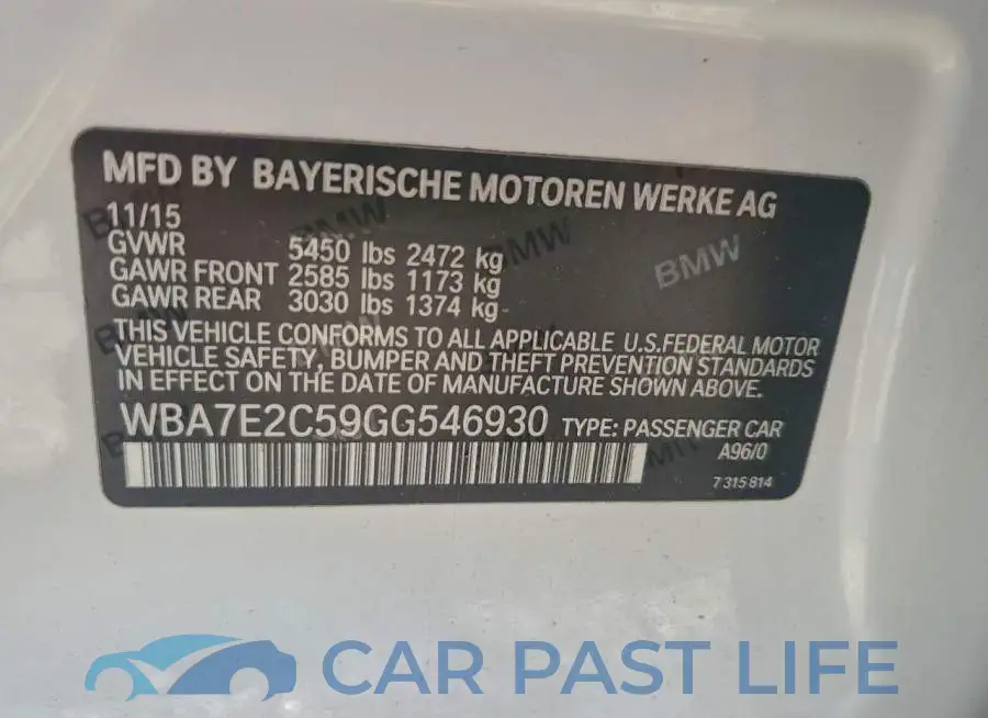 WBA7E2C59GG546930# 12