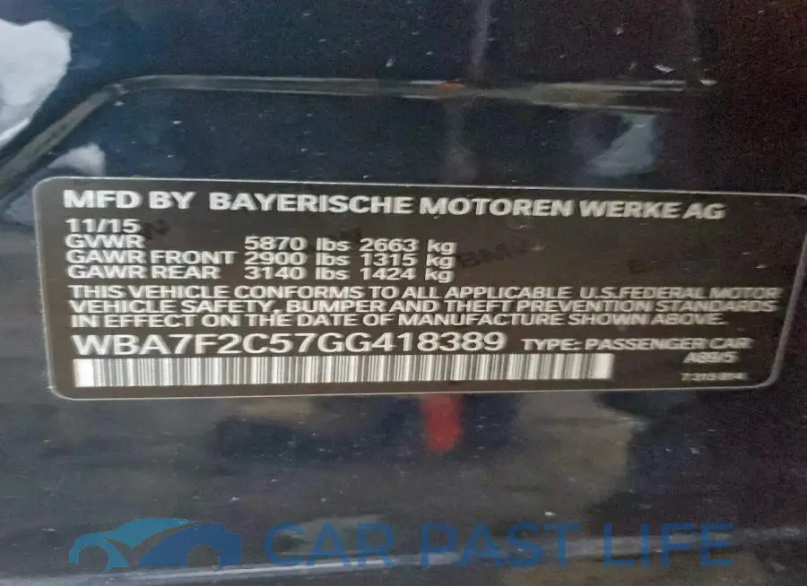 WBA7F2C57GG418389# 12