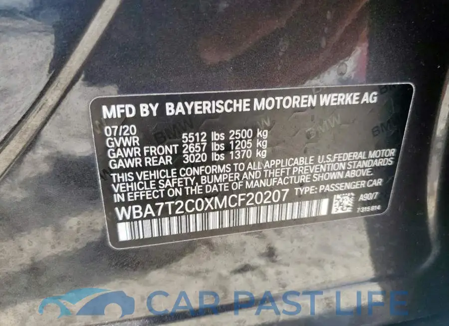 WBA7T2C0XMCF20207# 12