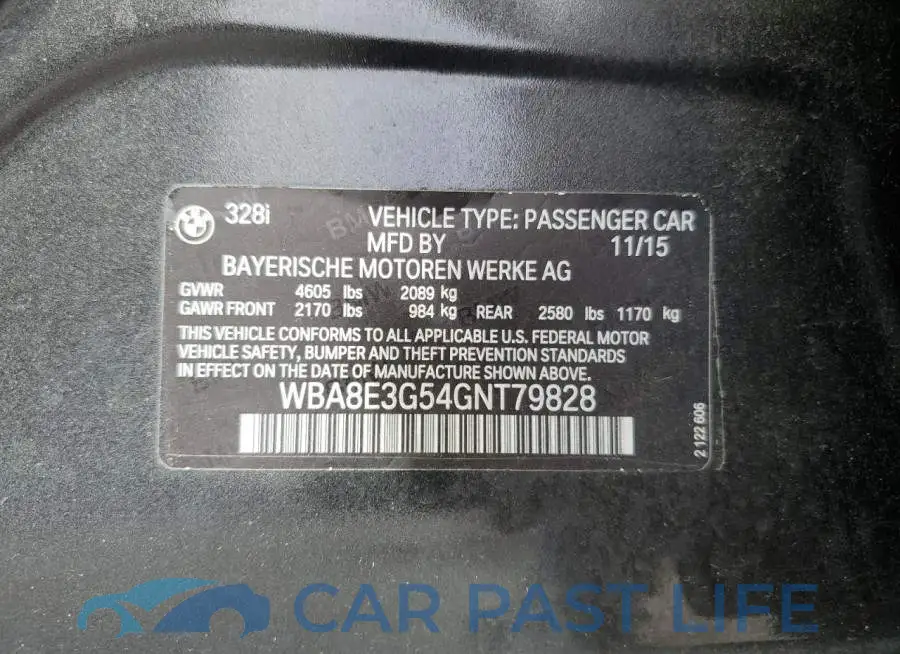 WBA8E3G54GNT79828# 12