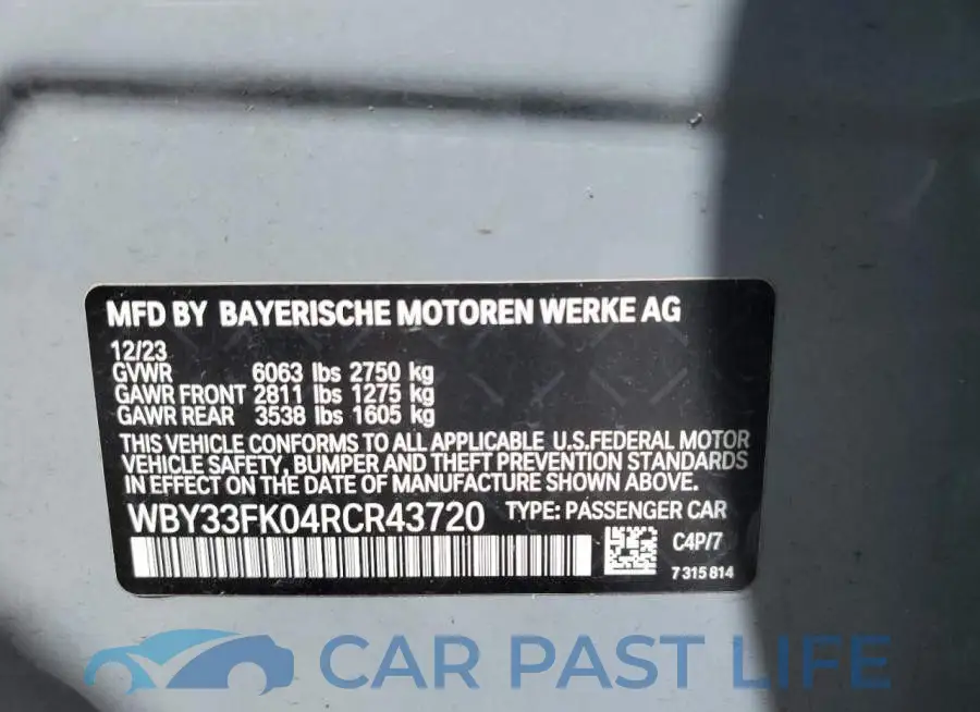 WBY33FK04RCR43720# 12